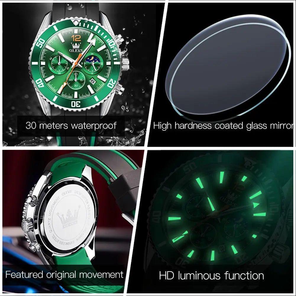 Reloj cronógrafo deportivo para hombre 44 mm-7