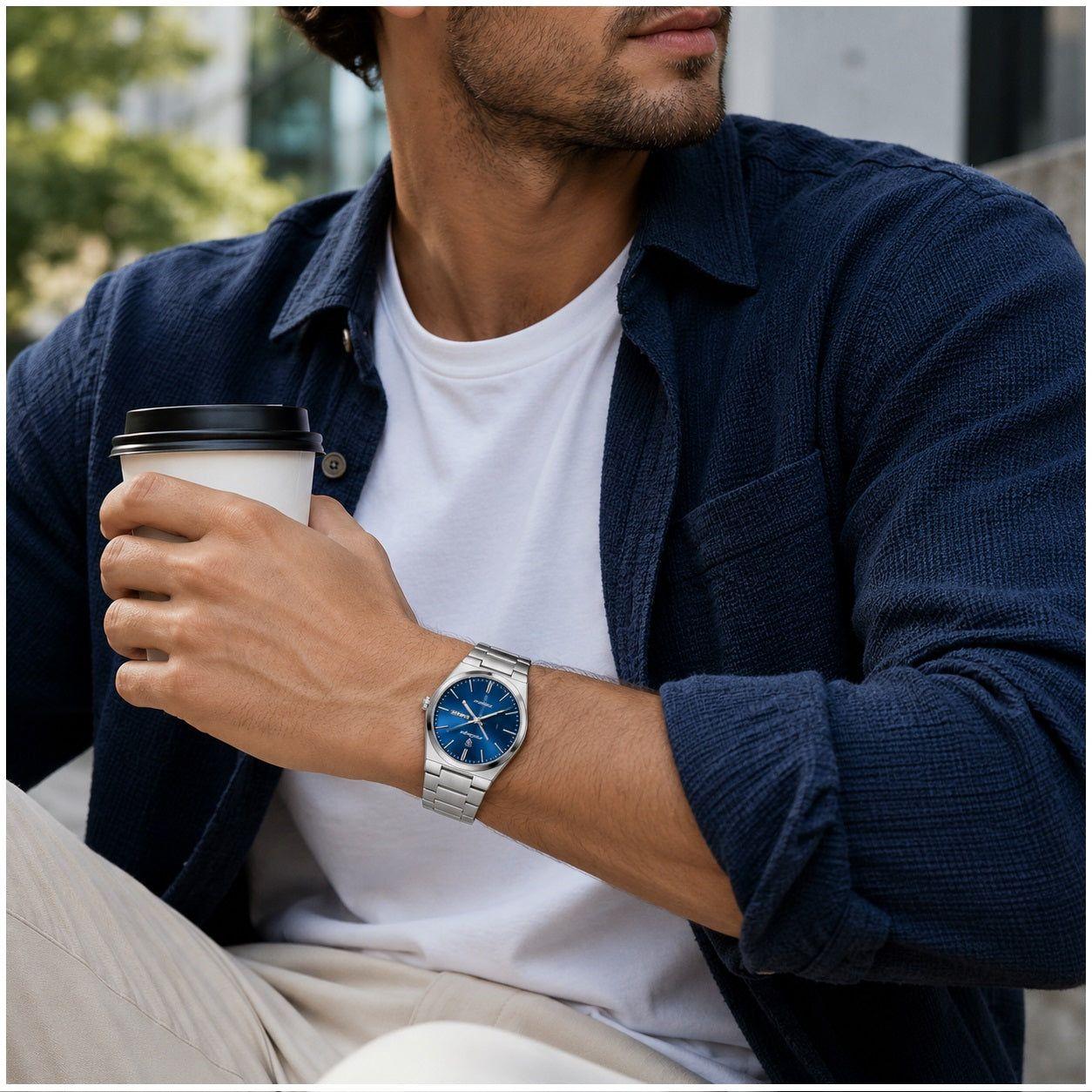 Reloj cuarzo hombre 40 mm con cristal Hardlex-2