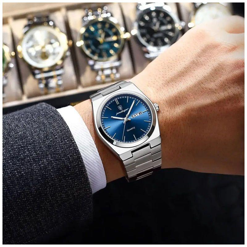 Reloj cuarzo hombre 40 mm con cristal Hardlex-6