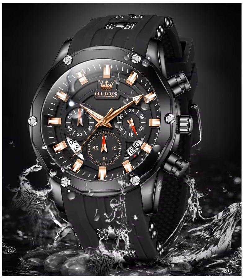 Reloj Deportivo de Lujo OLEV Acero Inoxidable Cuarzo Sumergible 30M-3
