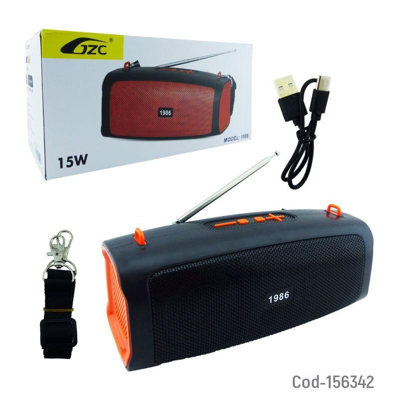 Parlante solar 15 W con Bluetooth, FM y USB-2