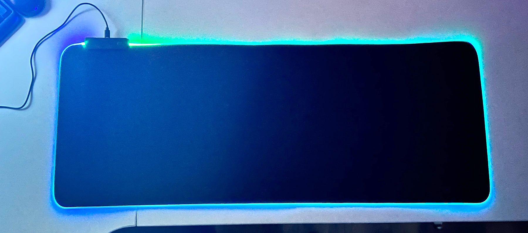 Mousepad Gamer RGB 80×30 cm – Negro con Borde RGB-2
