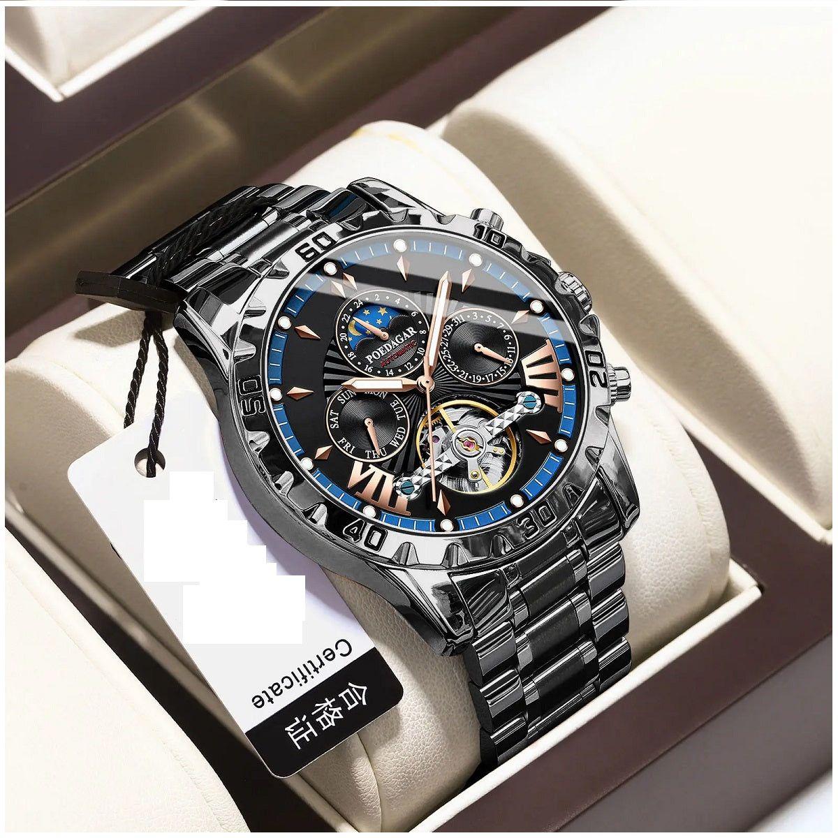 Reloj Automático Mecánico para Hombre Mecánico Impermeable 3ATM-3