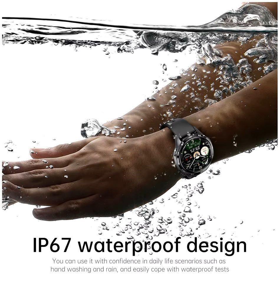 Smartwatch Correa Cuero Monitor de Salud y Deporte 24/7 Notificaciones Compatible-3