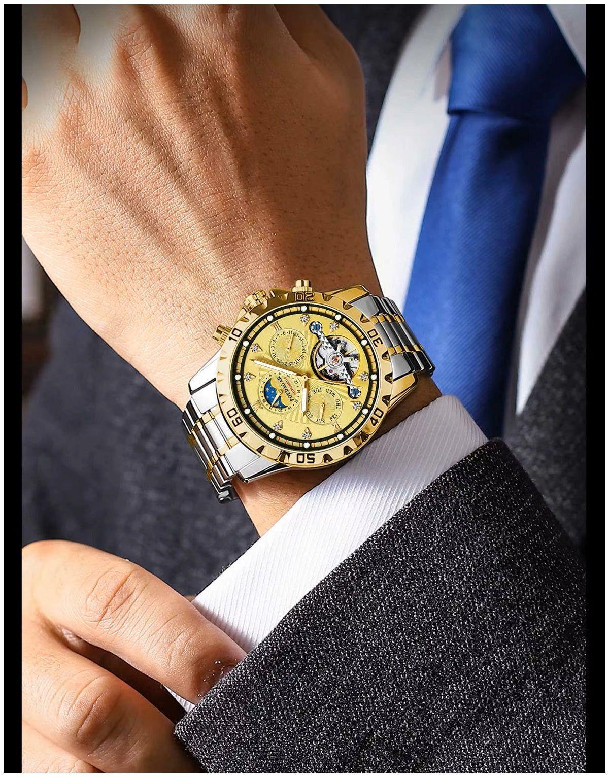 Reloj automático hombre con esfera abierta-8
