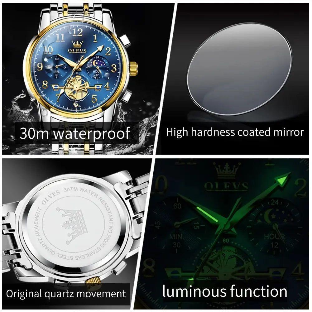 Reloj cronógrafo hombre con fase lunar-1