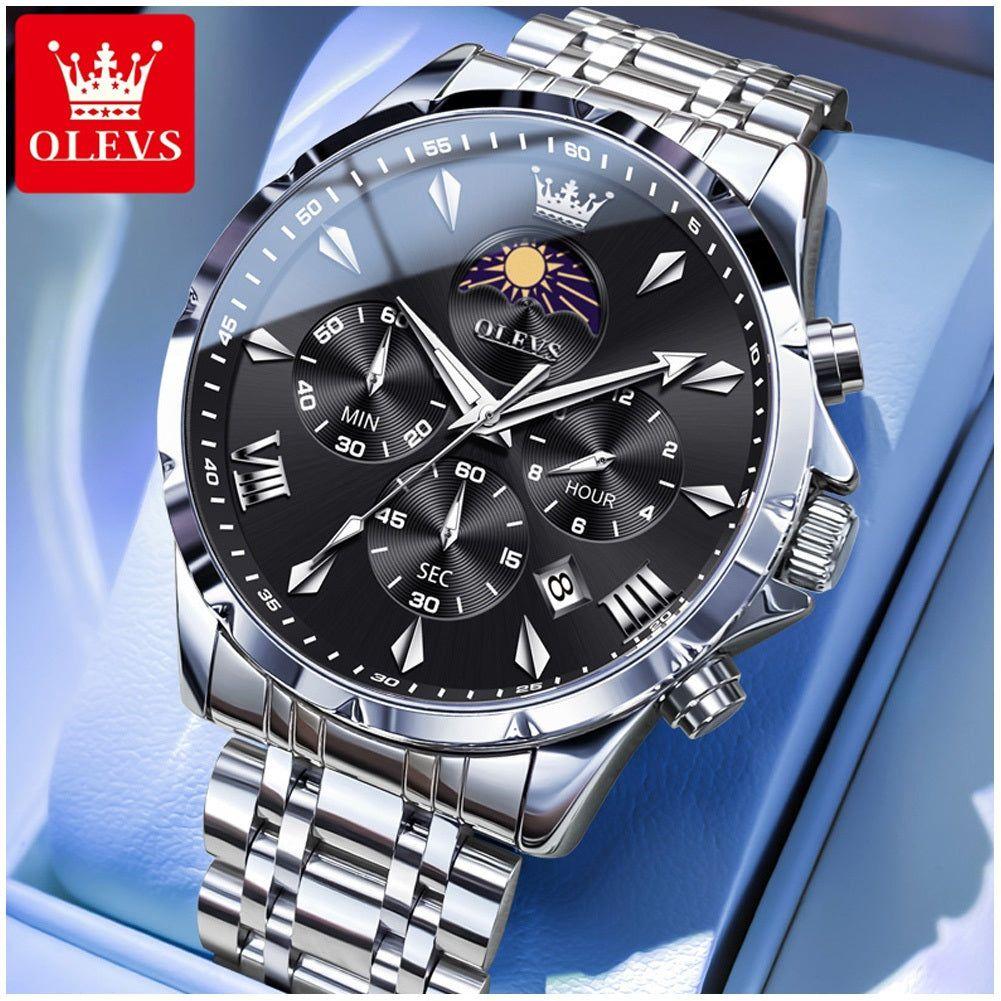 Reloj Deportivo de Cuarzo Multifuncional con Caja de Acero Inoxidable-2