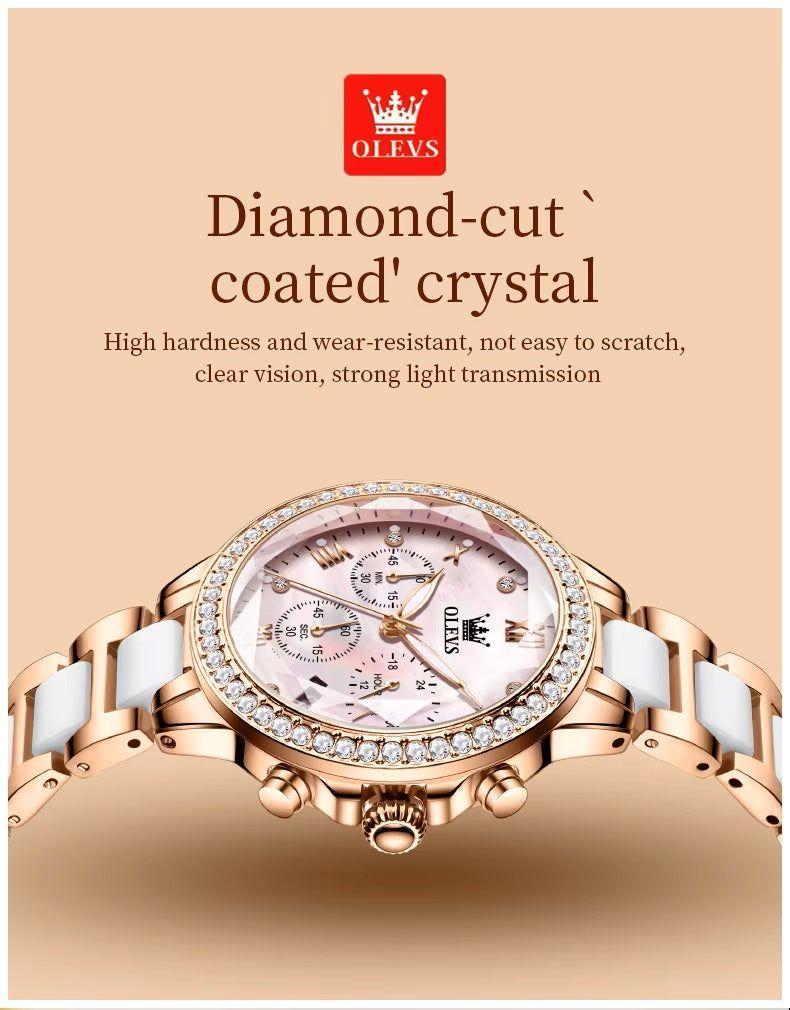 Reloj mujer de acero con esfera facetada-4
