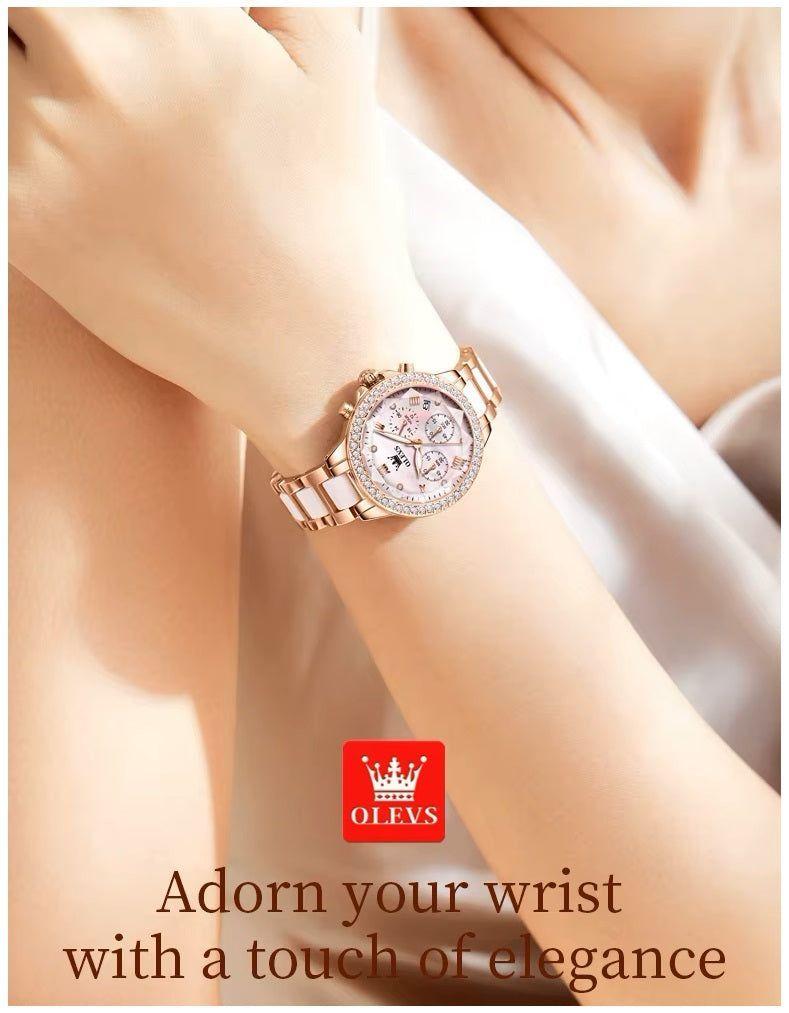 Reloj mujer de acero con esfera facetada-5