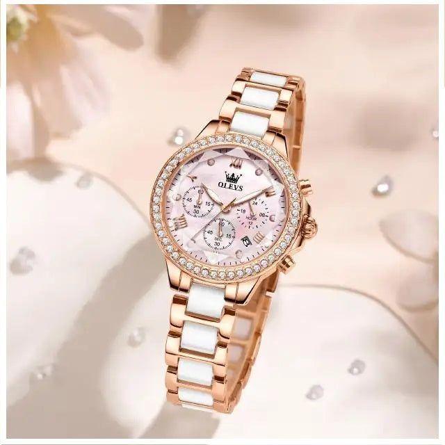 Reloj mujer de acero con esfera facetada-9