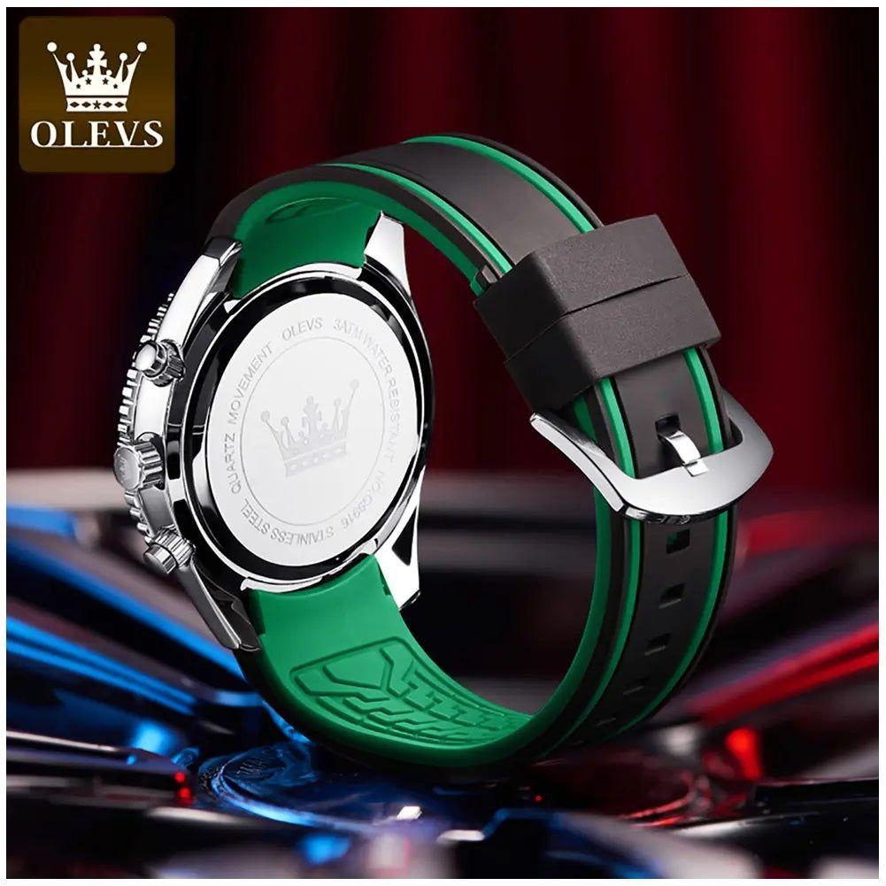 Reloj Cronógrafo Deportivo para Hombre Calendario Resistencia al Agua-6