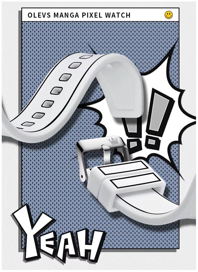 Reloj Multifuncional Estilo Manga Cuarzo  Impermeable y Luminoso-3