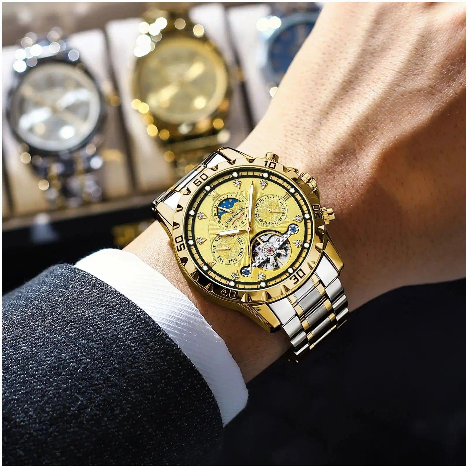 Reloj Automático Mecánico para Hombre Visualización Completa-3