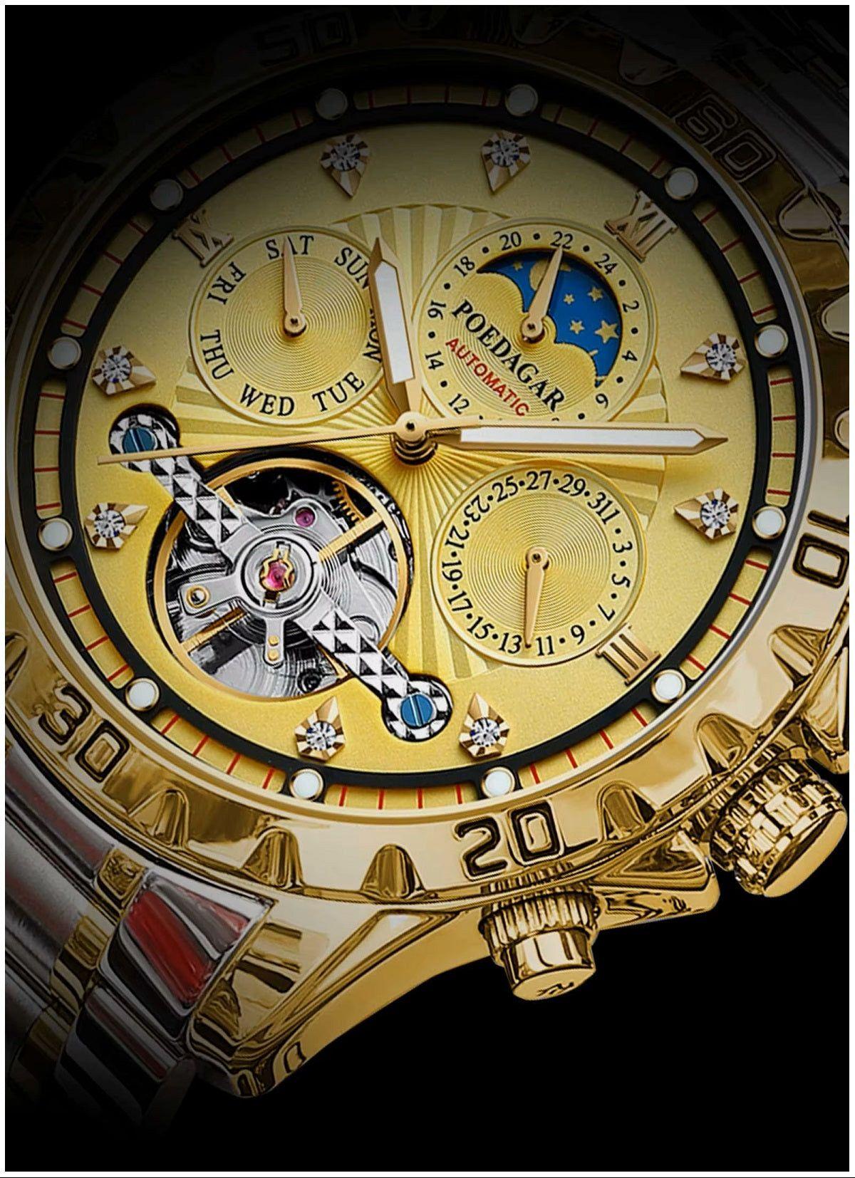 Reloj Automático Mecánico para Hombre Visualización Completa-4