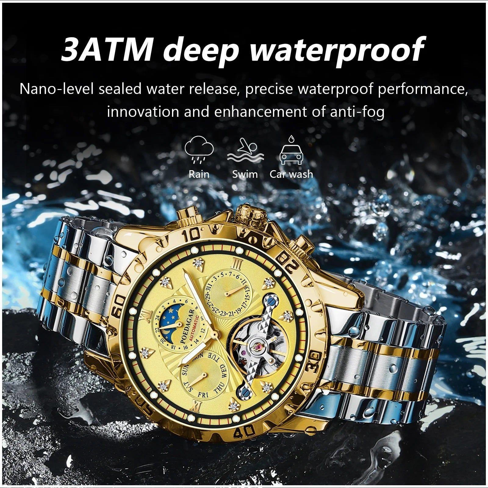Reloj Automático Mecánico para Hombre Visualización Completa-5