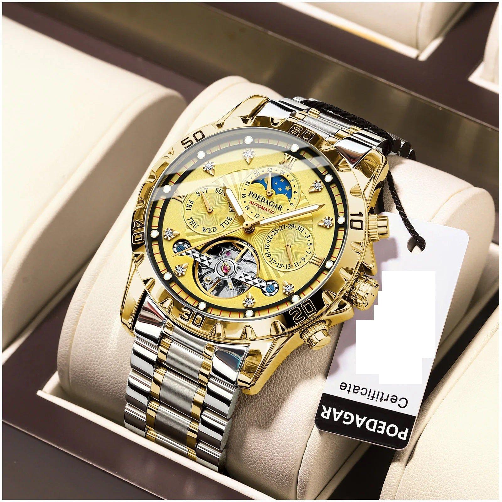 Reloj Automático Mecánico para Hombre Visualización Completa-6