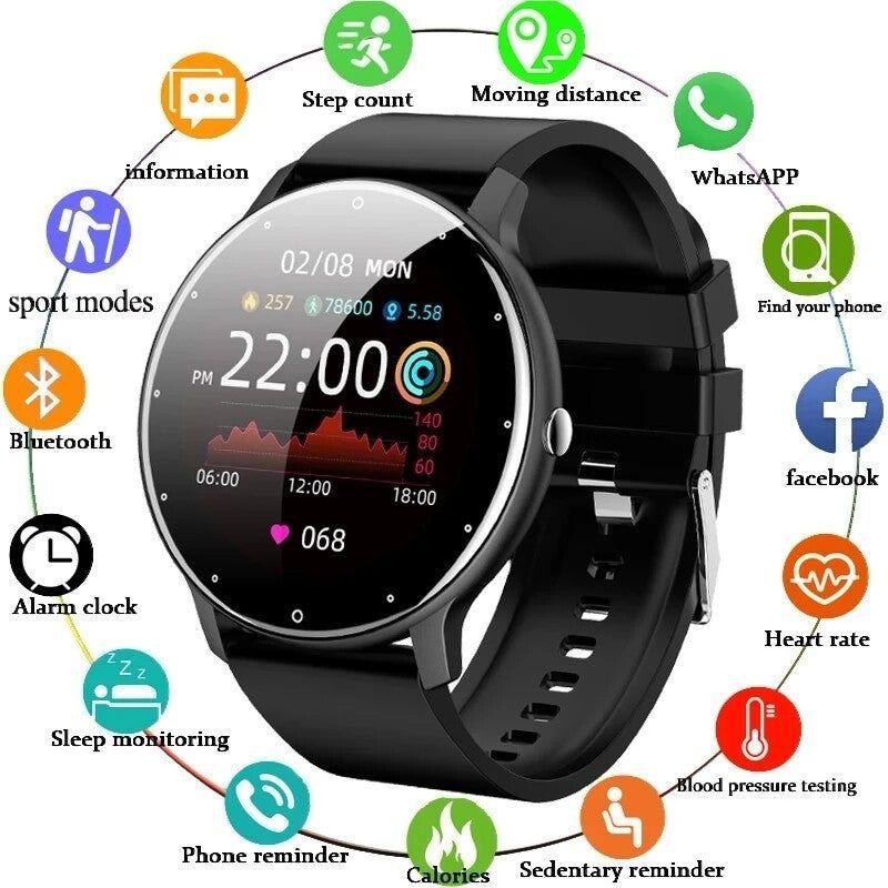 Smartwatch ZL02 deportivo azul-4