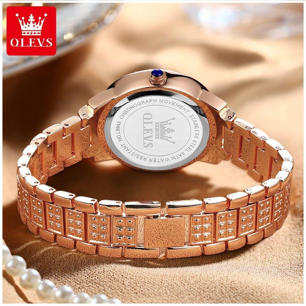 Reloj cuarzo mujer con cristales y acero-8