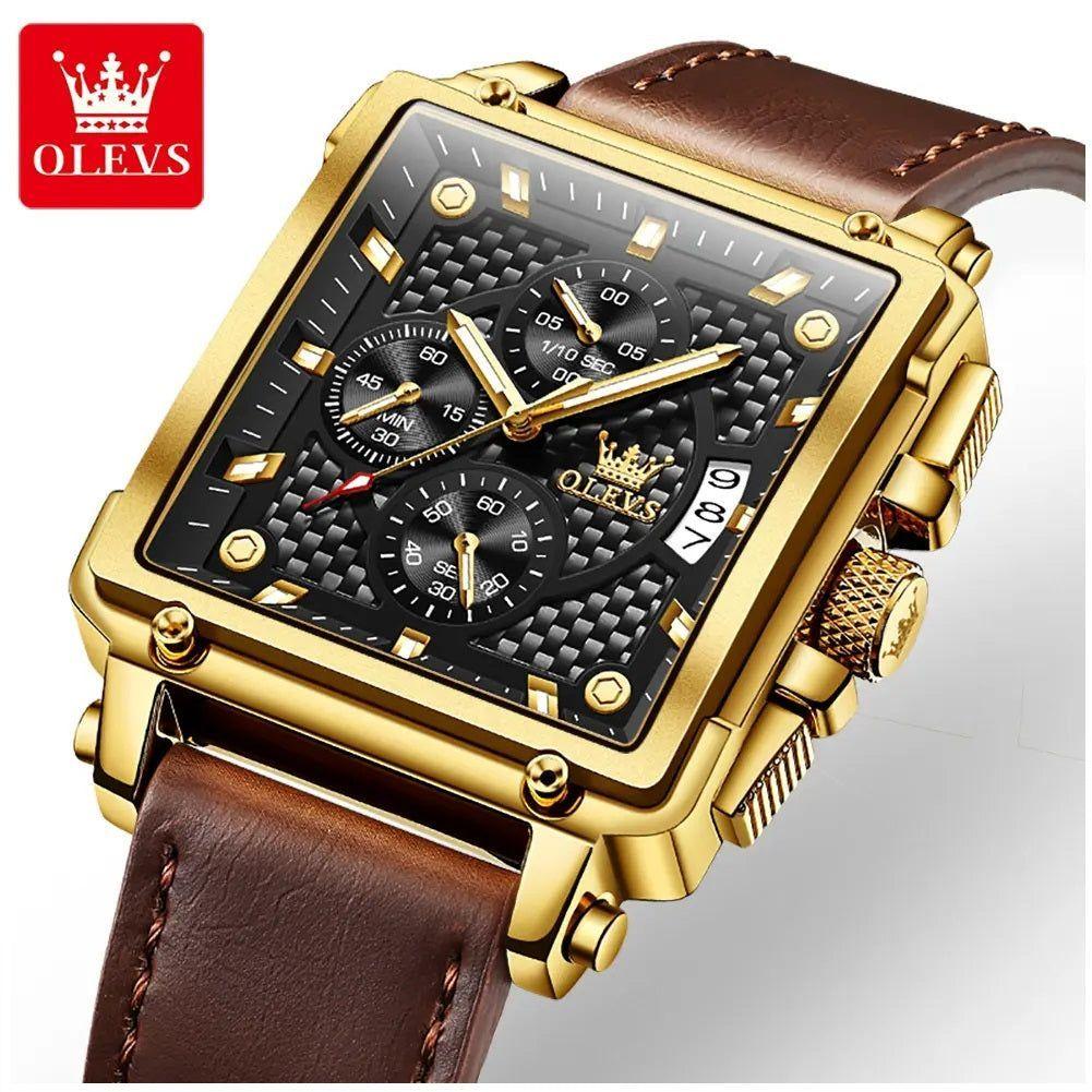 Reloj cronógrafo cuadrado para hombre-6