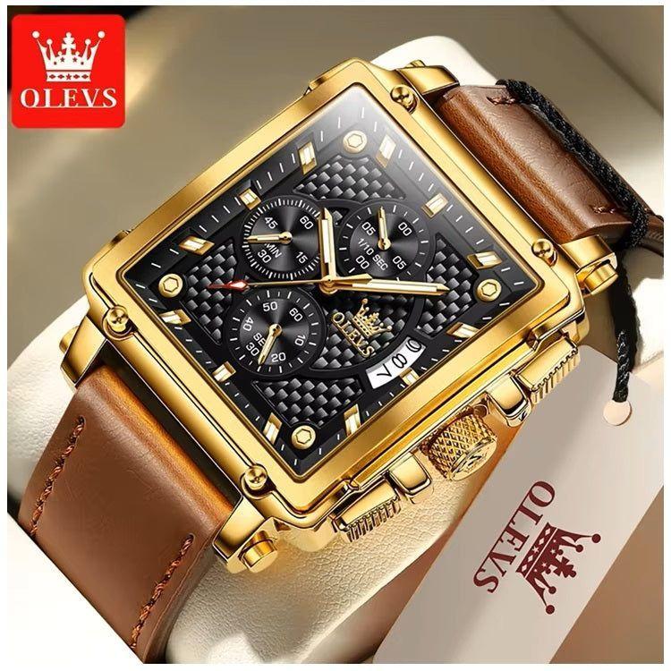 Reloj cronógrafo cuadrado para hombre-8