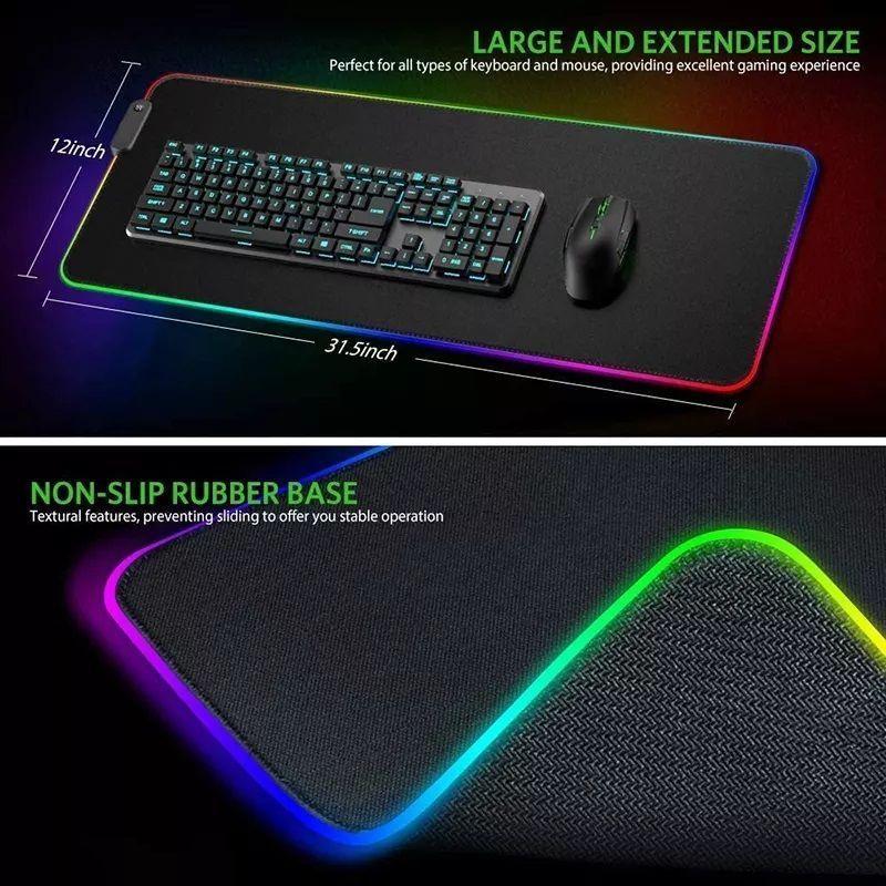 Mousepad Gamer Led RGB USB 80X30cm-3