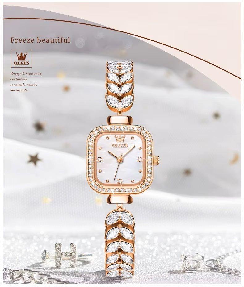 Reloj de mujer diseño sirena con circonias-8