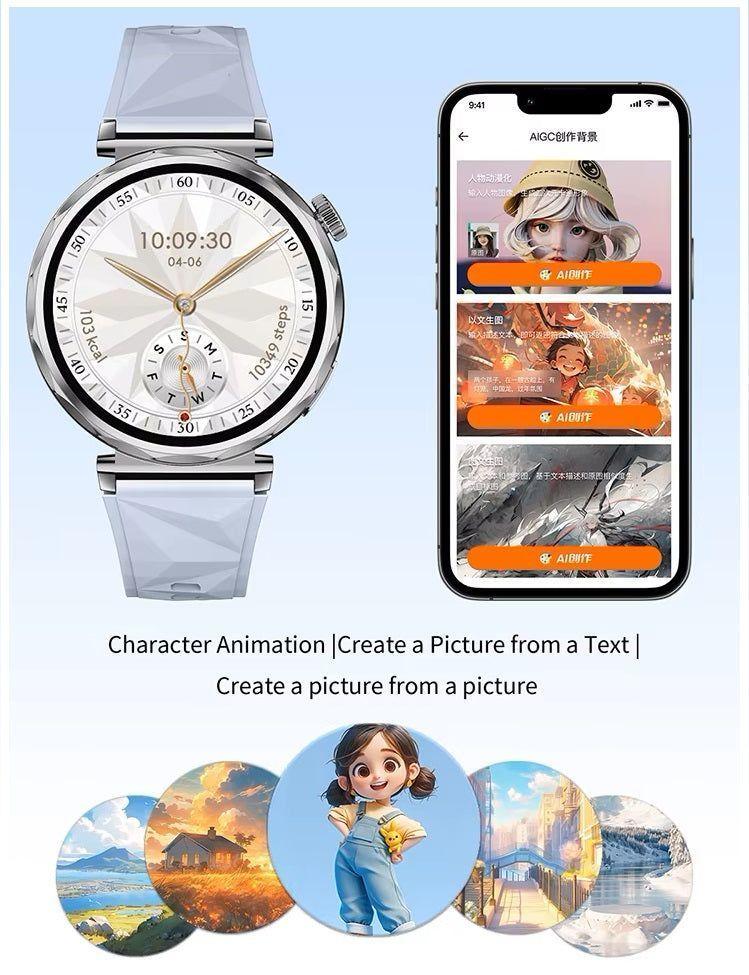Reloj Inteligente Smartwatch Wearables Sport AMOLED 2 Correas Compatible IOS Android-4