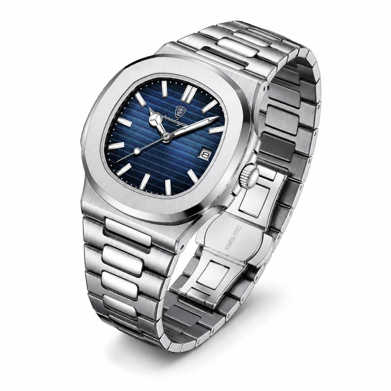 Reloj cuarzo hombre 40 mm con cristal mineral-6