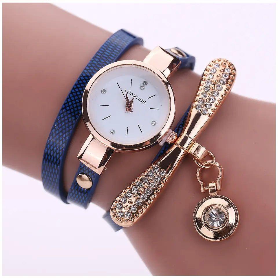 Reloj para Mujer con Pulsera Decorativa – Azul-2