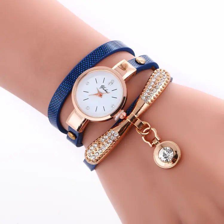 Reloj para Mujer con Pulsera Decorativa – Azul-3