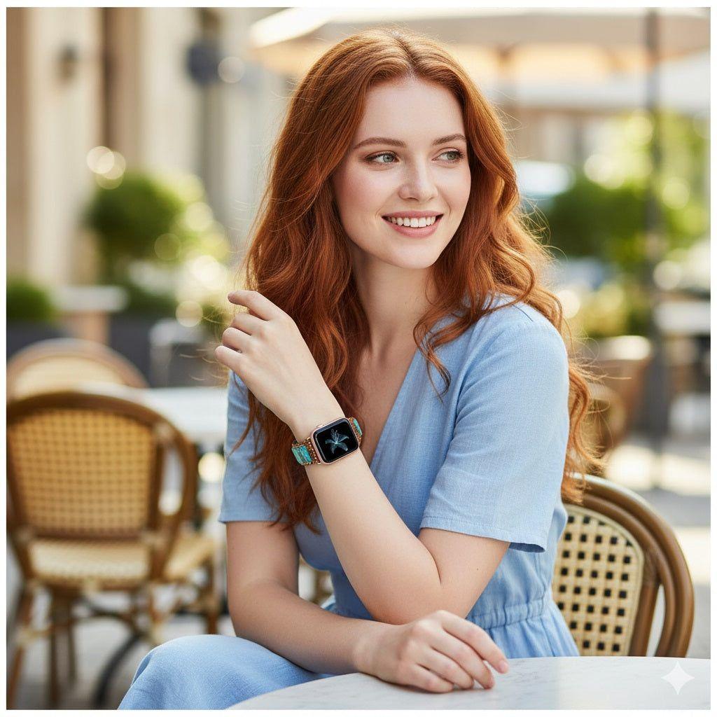 Correa Apple Watch 42/44 mm turquesa-4