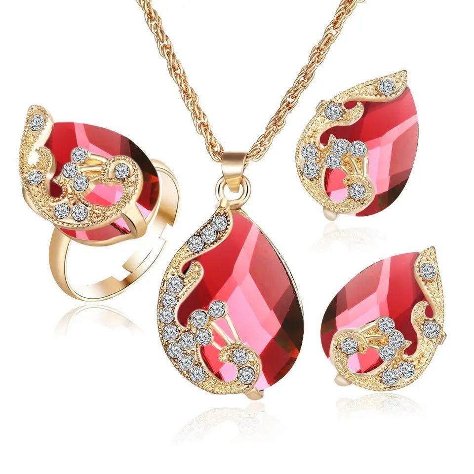 Set para Mujer con Reloj, Pulsera, Colgante, Anillo y Aros-4