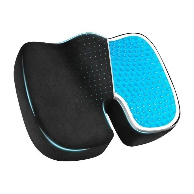 Cojín Asiento Memory Foam Y Gel Ortopédico Coxis Ergonomico-1