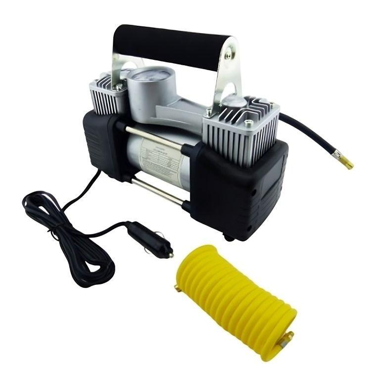 COMPRESOR DE AIRE METAL + KIT DE EMERGENCIA PARA AUTO 12V -0