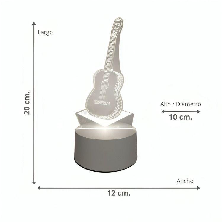 Lámpara LED De Mesa 3D USB Luz Guitarra-2