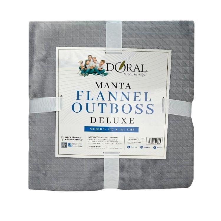 Manta Flannel Outboss Deluxe Gris – Doral 127×152 cm.-0