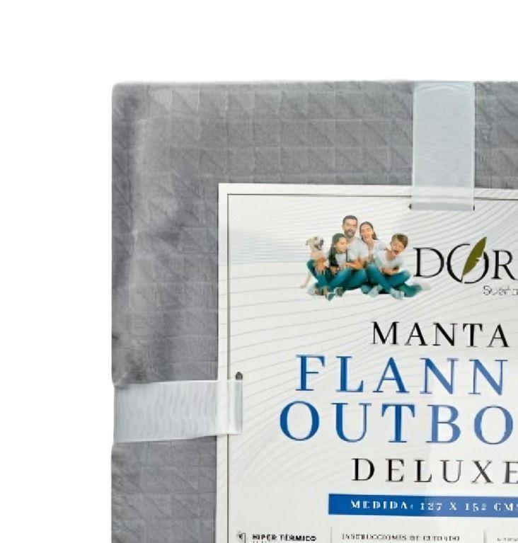 Manta Flannel Outboss Deluxe Gris – Doral 127×152 cm.-2