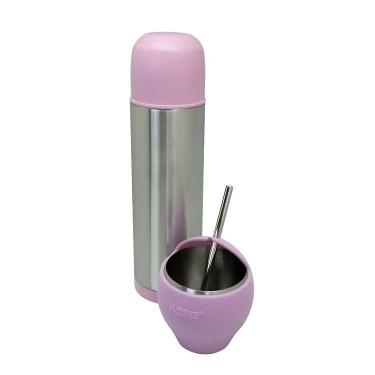 Set Mate + Termo Bala Keep Rosa-0