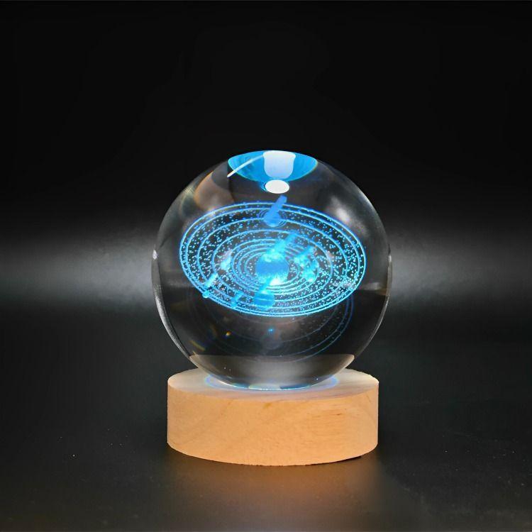 Lampara Bola De Cristal LED RGB Colores Sistema Solar-3