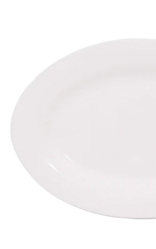 Fuente ovalada 35,5 cm porcelana blanca-2