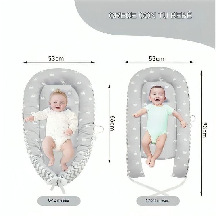 Cama Cojín Nido Colecho De Algodón Para Bebe 93x53cm-3