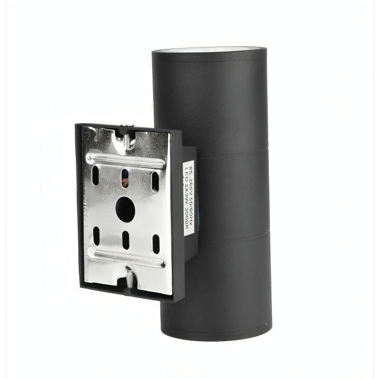 Aplique Lampara Muro Led Luz Doble Cilindro Exterior-2