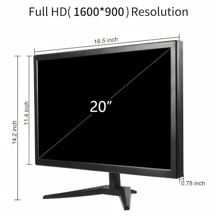 Monitor De Pc Para Oficina 20 Pulg. Hd Display 1600*900 Hdmi Vga-3