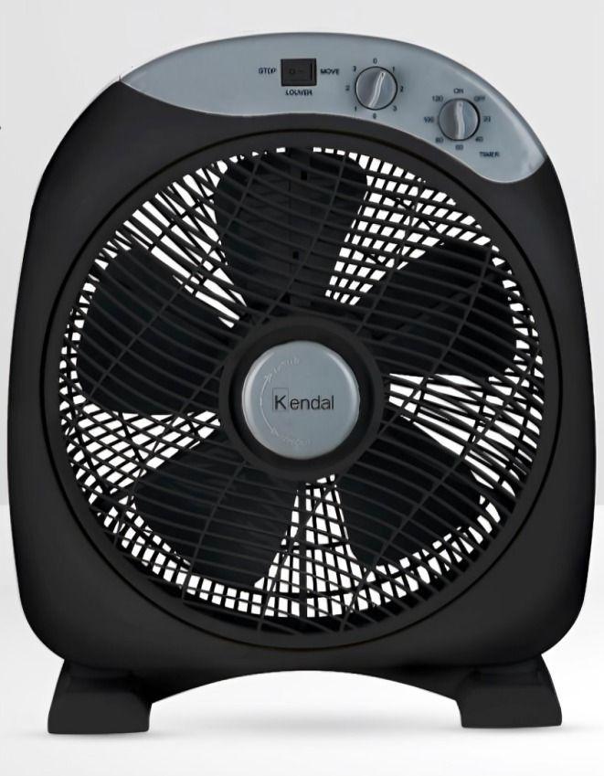 Ventilador Box 12 Pulgadas Kf-12b3 Negro Con Timer-1