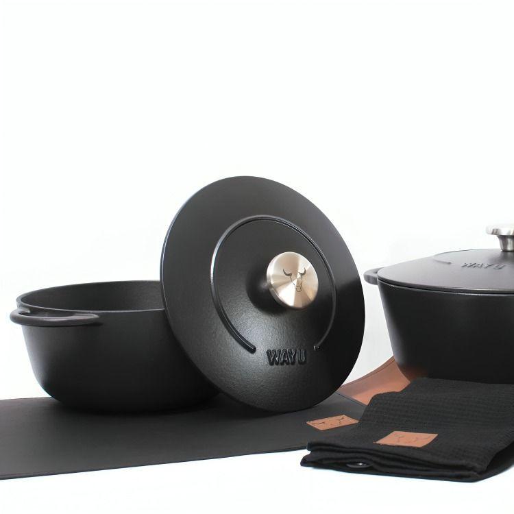 OLLA ENAMEL 28CM IRON CAST WAYU-2