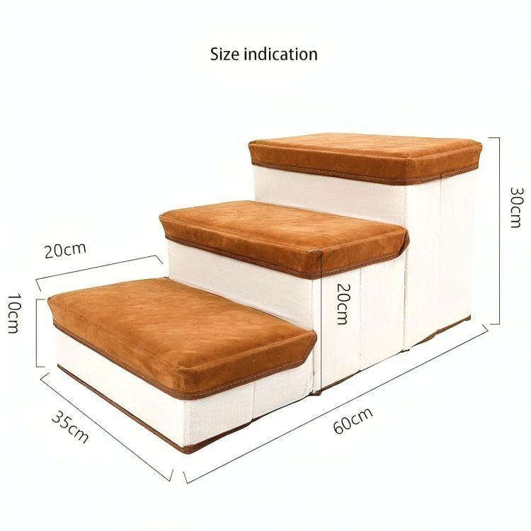 Escalera Plegable Para Mascotas Pequeñas De 3 Pisos-3