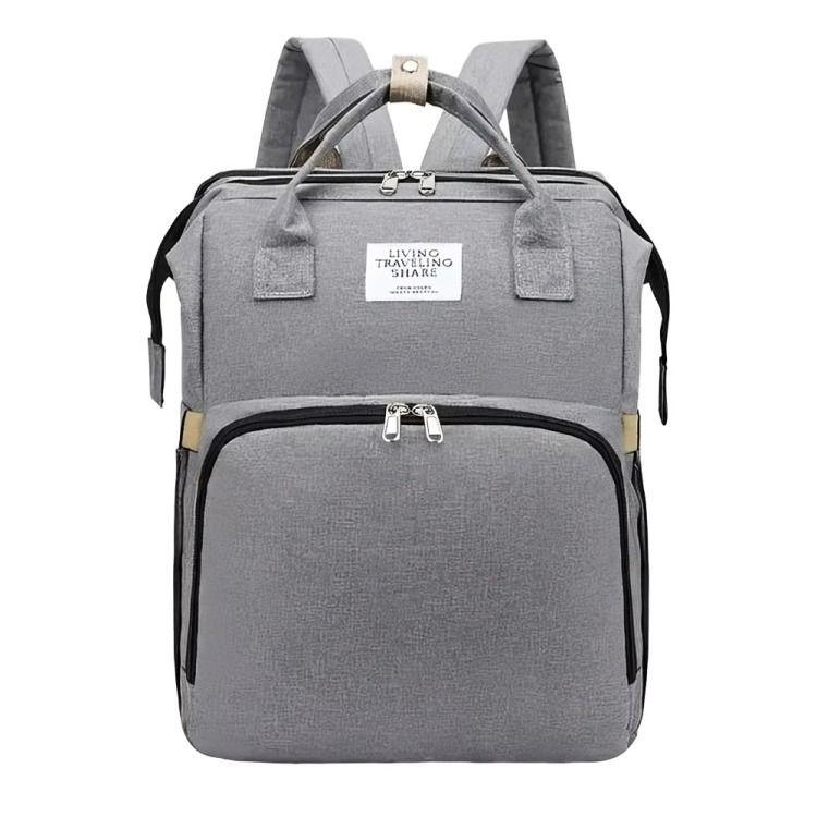 Bolsa Mochila De Pañales Para Mamá Cama De Bebé Plegable-0