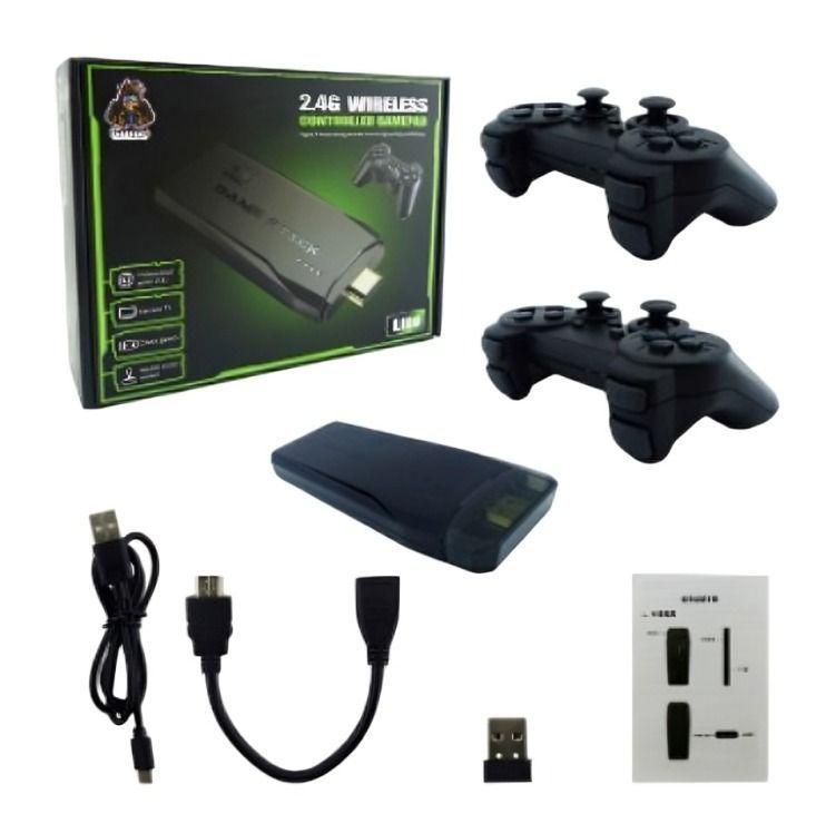 VIDEO JUEGO STICK GAME HDMI CON 2 JOYSTICK INALAMBRIICOS Y 3800 JUEGOS-2