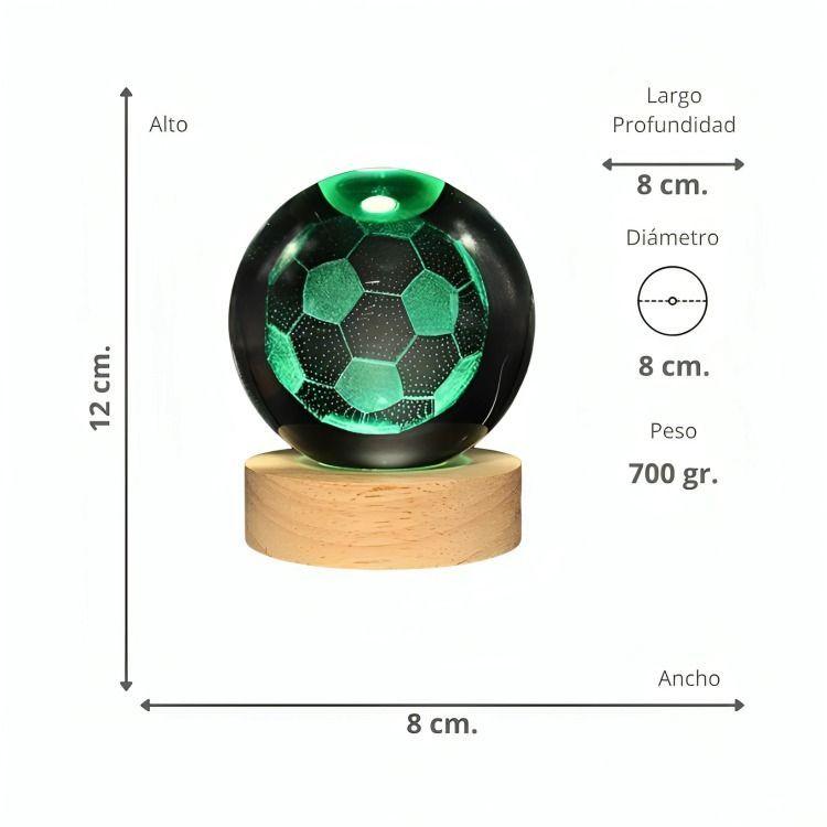 Lampara Bola De Cristal LED RGB Colores Futbol-3