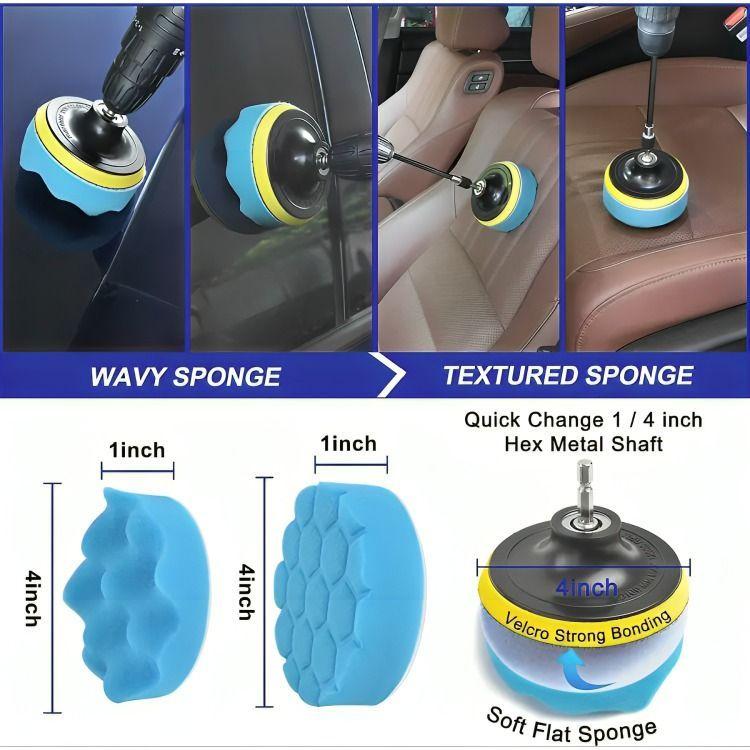 Juego 21 Pzas De Cepillos De Lavado De Autos Pulir Limpieza-2